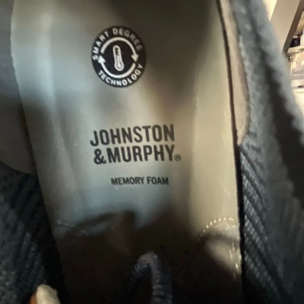 Johnston & Murphy Amherst Knit U-Throat Sneakers Mens 9 Navy